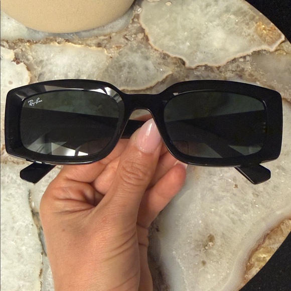 Ray-Ban RB4395 Kiliane Black Rectangle Sunglasses | Classic Designer Shades main image 6